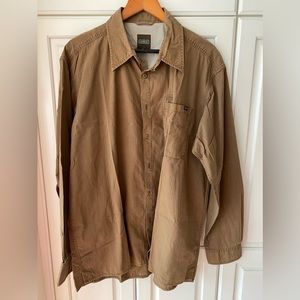 Aigle brown cotton Shirt long sleeves Mens XXL 18